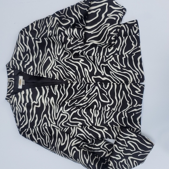 Talbot Zebra jacket 8 silk and poly like new lined Career - Picture 1 of 4